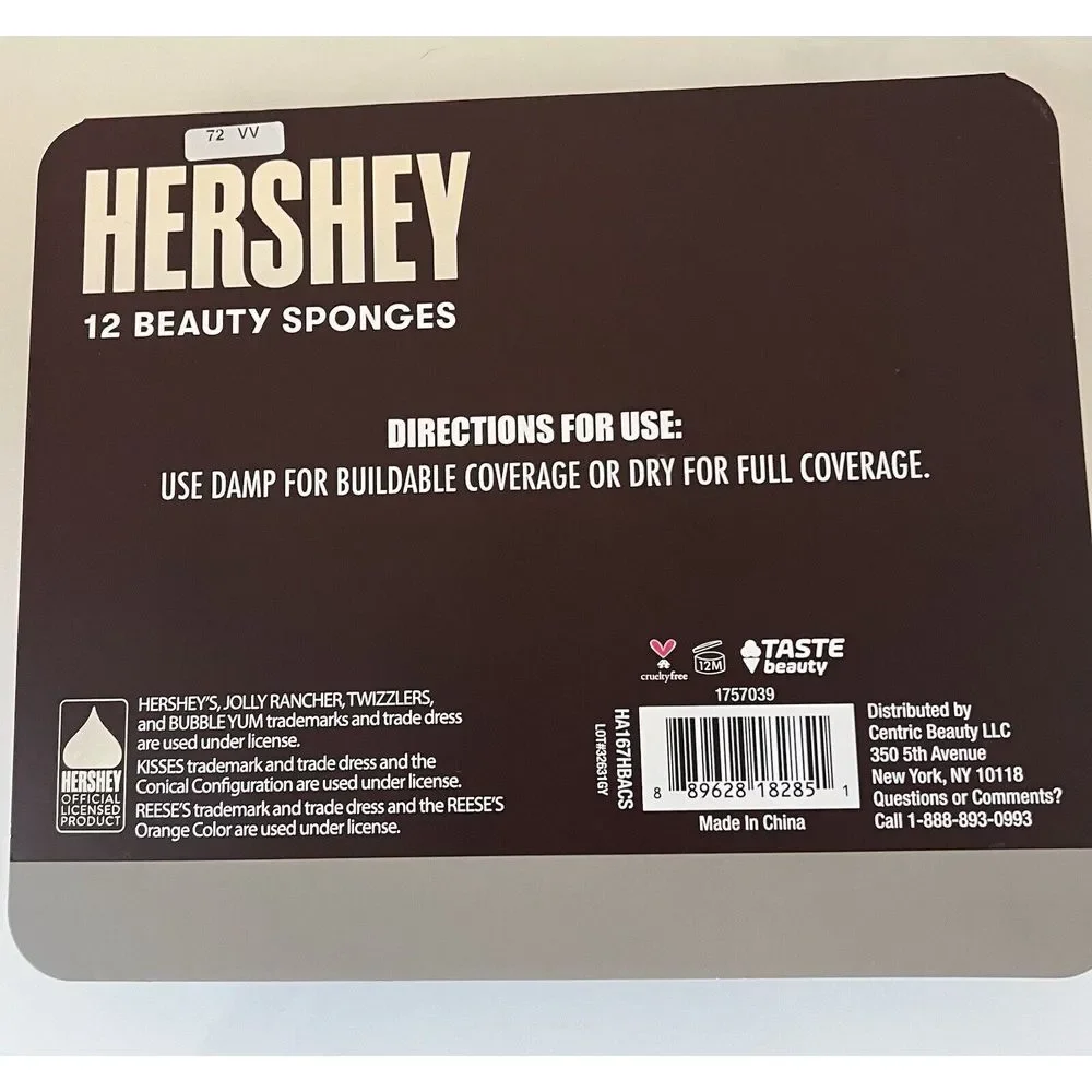 Hersheys 12‎ Piece Beauty Sponge
